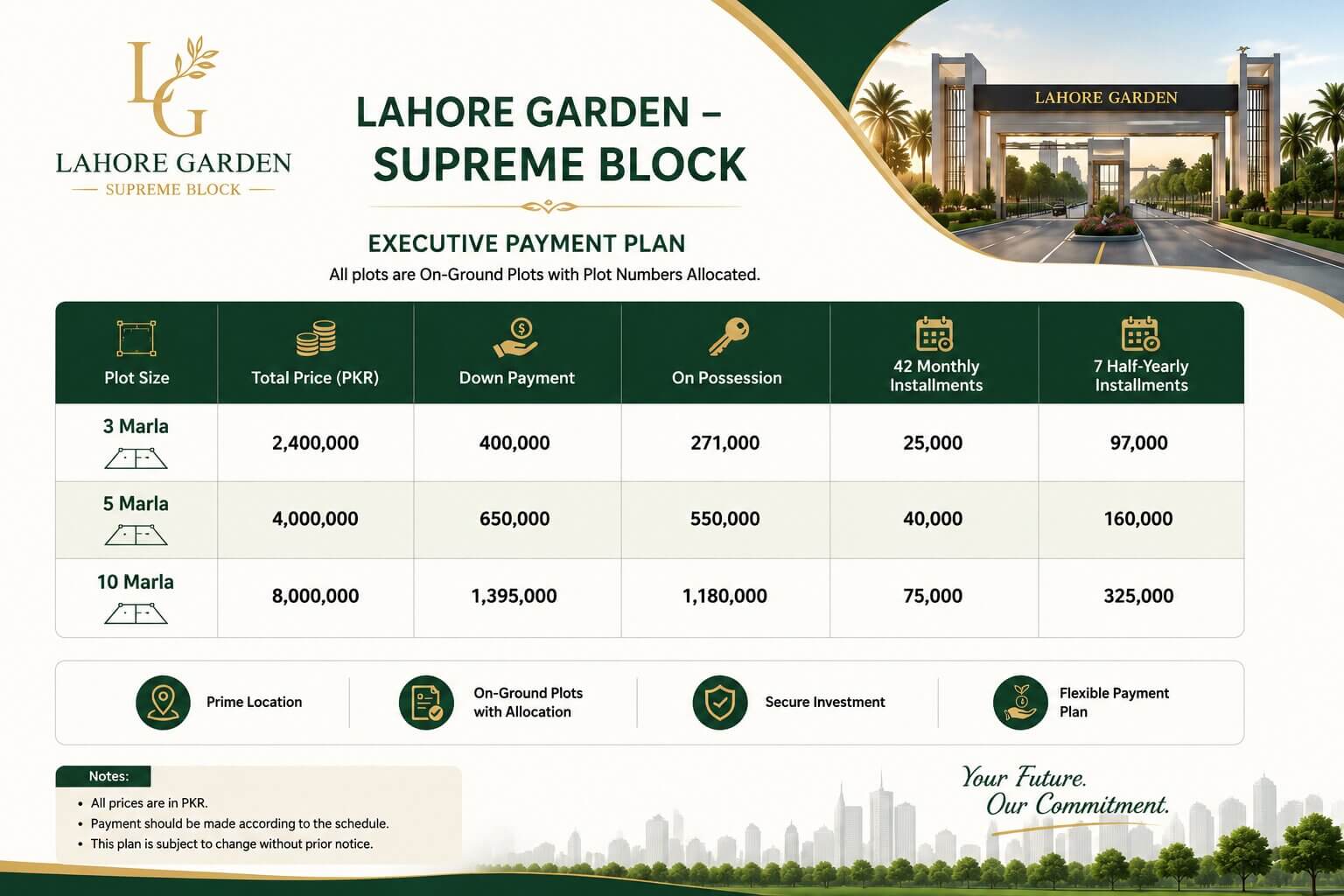 Lahore Garden Payment Plan